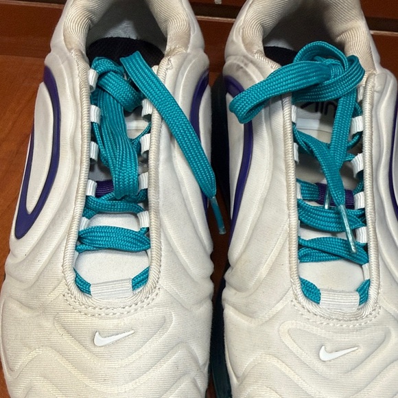 Nike White Sneakers with Teal and Blue Accents - Picture 4 of 8
